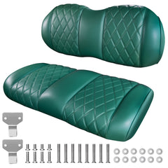 NOKINS Golf Cart Front Seat Kit | Fits Club Car Precedent 2012+/Tempo/Onward | Seat Back & Bottom, Dark Green