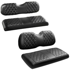 NOKINS 4PCS Golf Cart Seat Covers | Front & Rear, Vinyl | Fits Club Car Precedent