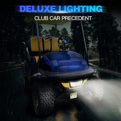 NOKINS Deluxe Plus LED Colorful Light Kit | Fits Club Car Precedent 2004-UP (Electric/Gas) | Street Legal, Scanning Turn Lights, Low/High Beam