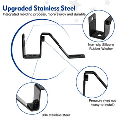 NOKINS Golf Cart Armrest with Cup Holder | Fits EZGO, Club Car, Yamaha & Most Carts | Stainless Steel Frame, No Drilling | Fits 1 1/4" Square Tube