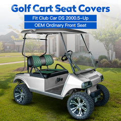 NOKINS No-Stapler Diamond Golf Cart Seat Covers | Fits Club Car DS 2000.5-Up, Vinyl material