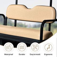 NOKINS Universal Golf Cart Rear Seat Replacement Cushions for Club Car EZGO Yamaha Golf Cart Back Seat