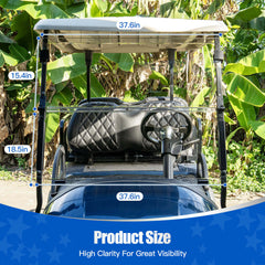 NOKINS 5MM Thick Golf Cart Windshield | Fits Club Car Precedent/Tempo 04-Up (Gas/Electric) | Clear, Anti-Impact, Easy-Install