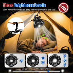 NOKINS Rechargeable Golf Cart Fan | Magnetic Base, Remote Control | Adjustable LED Light | Fits Club Car/EZGO/Yamaha (Black)