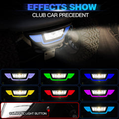 NOKINS Deluxe Plus LED Colorful Light Kit | Fits Club Car Precedent 2004-UP (Electric/Gas) | Street Legal, Scanning Turn Lights, Low/High Beam