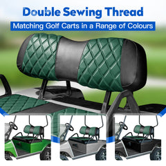 NOKINS No-Stapler Diamond Golf Cart Seat Covers | Fits Club Car DS 2000.5-Up, Vinyl material