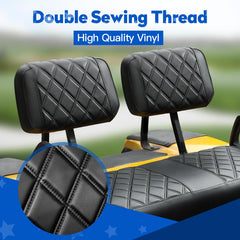 NOKINS Golf Cart Diamond Seat Covers | Breathable Vinyl Kit | Fits Club Car DS Pre-2000 | OEM Ordinary Front Seat Cushion