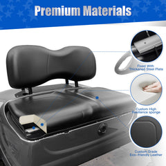 NOKINS Golf Cart Front Seat Cushion Kit | Fits Yamaha G29-2/Drive2 2017+, Black