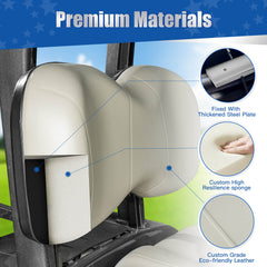 NOKINS Golf Cart Front Seat Backrest Cushion | Fits Yamaha Drive/G29/Drive2 2007-UP, Oyster Gray