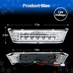 NOKINS 12V LED Headlight Bar | Fits Club Car Precedent 2004-UP (Electric/Gas) | Replaces OEM# 102524801/1025248-01