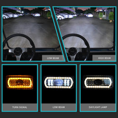 NOKINS Deluxe Plus LED Light Kit | Fits Club Car DS 1993-UP (Gas/Electric) | 20A DC Converter, USB, Low