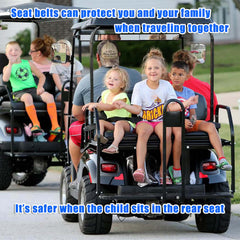 NOKINS 4-Piece Retractable Golf Cart Seat Belt Kit | Stainless Steel Brackets, Fits EZGO/Yamaha/Club Car