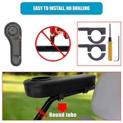 NOKINS No-Drill Golf Cart Armrest with Cup Holder | Sturdy Support Frame | Fits 1-1/4" Round Tube, Most Carts