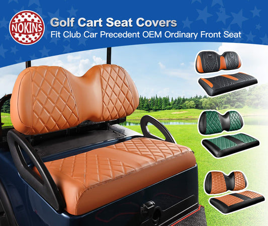 【Refresh your golf cart experience with NOKINS Seat Covers】 a comfortable, durable, quality choice that instantly refreshes your cart!
