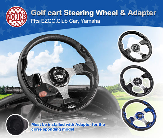 【Golf Cart Essentials】 NOKINS Universal Steering Wheel - Exquisite quality, refreshing driving experience!