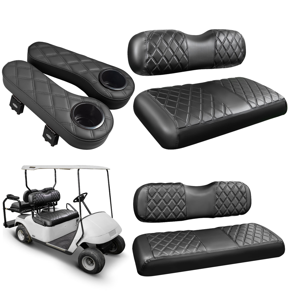 Black and Black Stitching