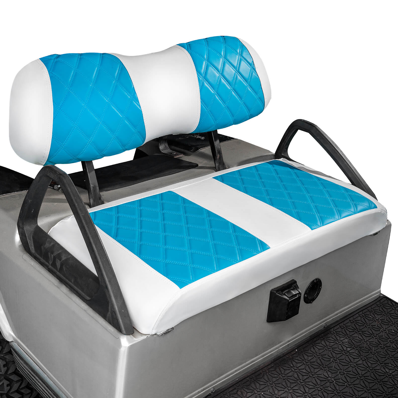 Cyan and White