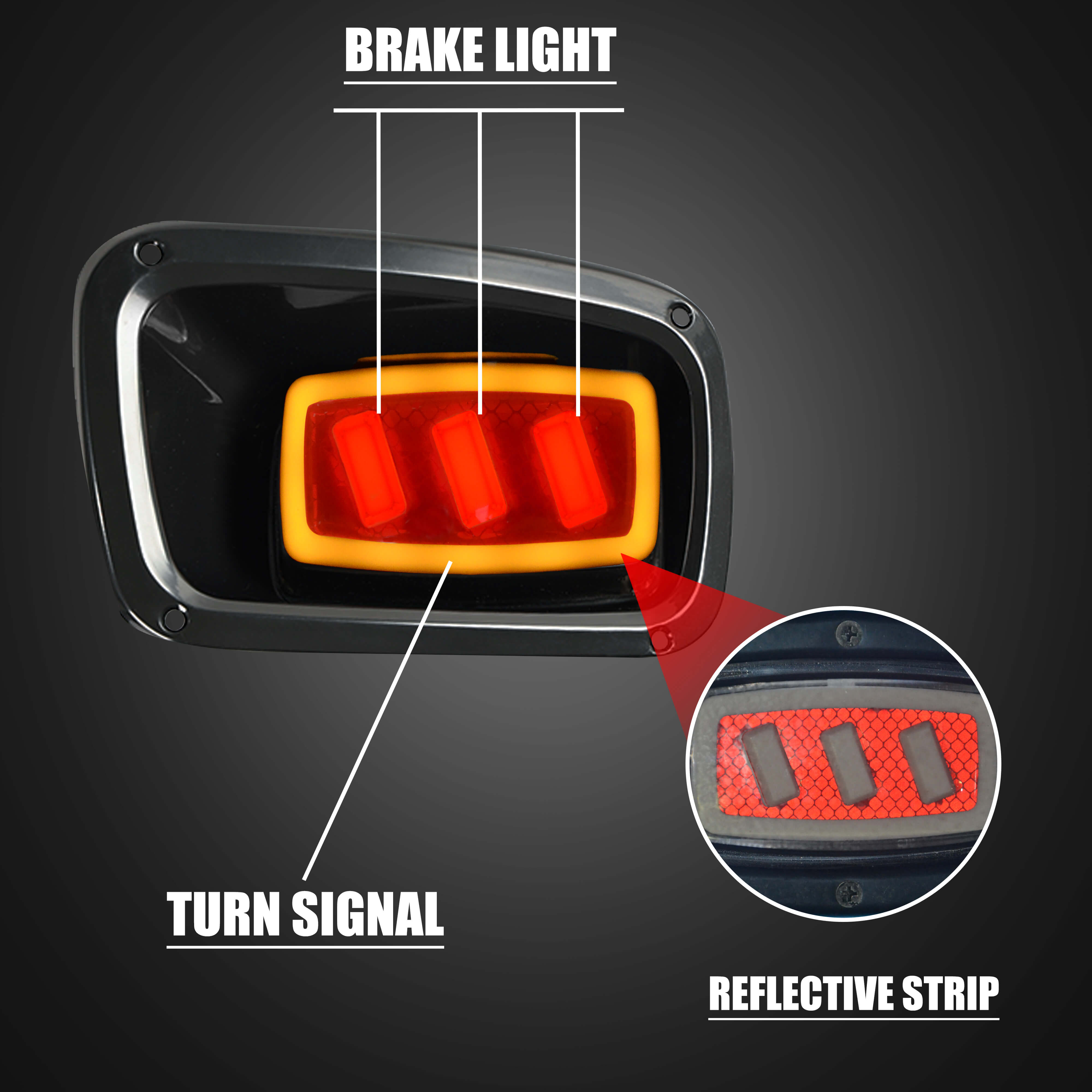 NOKINS Deluxe Plus LED Light Kit | Fits EZGO TXT 1996-2013 (Gas/Electric) | 20A DC Converter, USB, Low/High Beam, DRL, Brake Switch