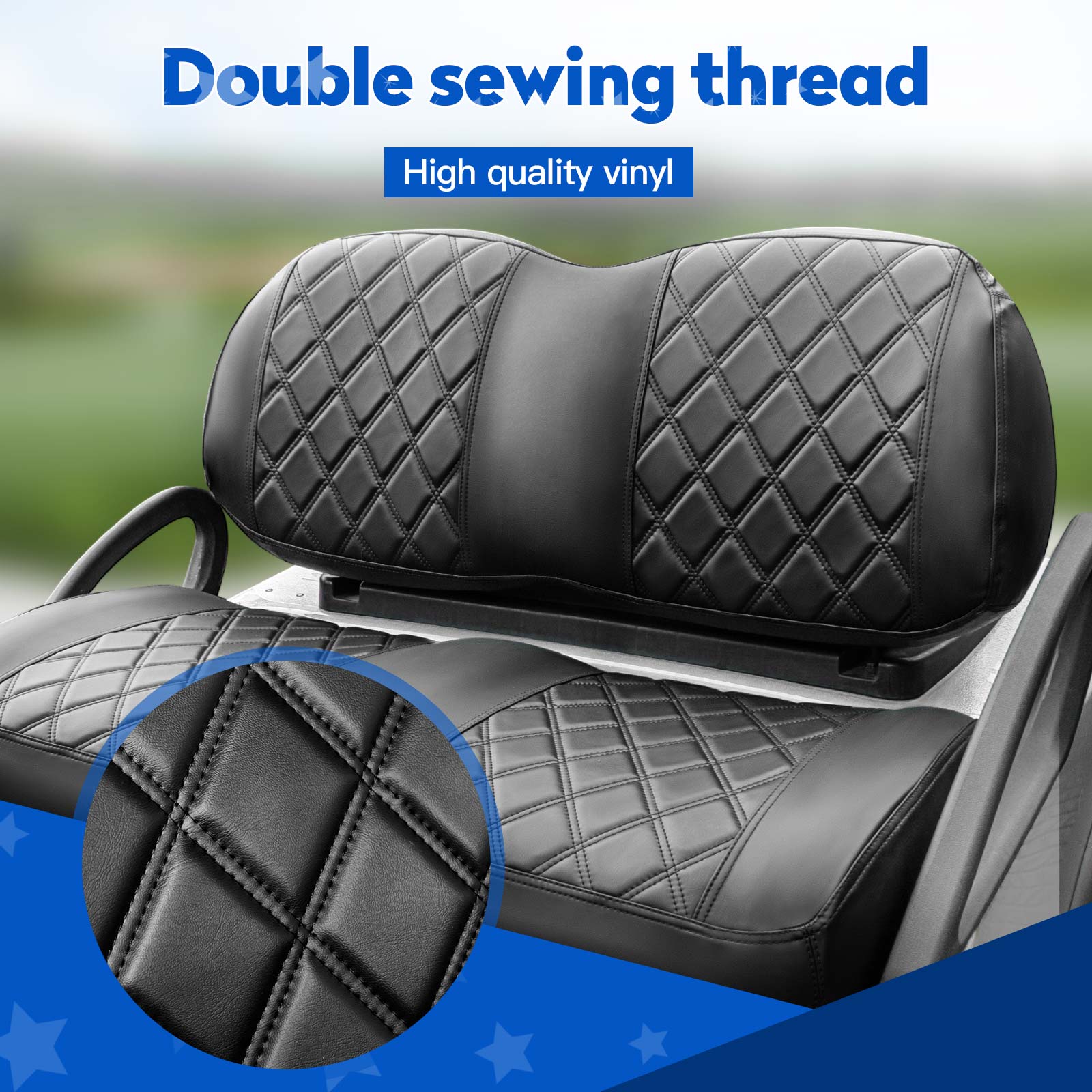 Black and Black Stitching