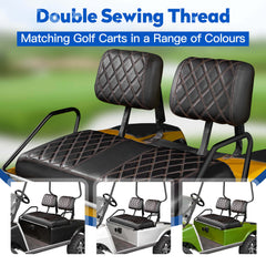 NOKINS No-Stapler Diamond Golf Cart Seat Covers | Fits Club Car DS Pre-2000, Vinyl material