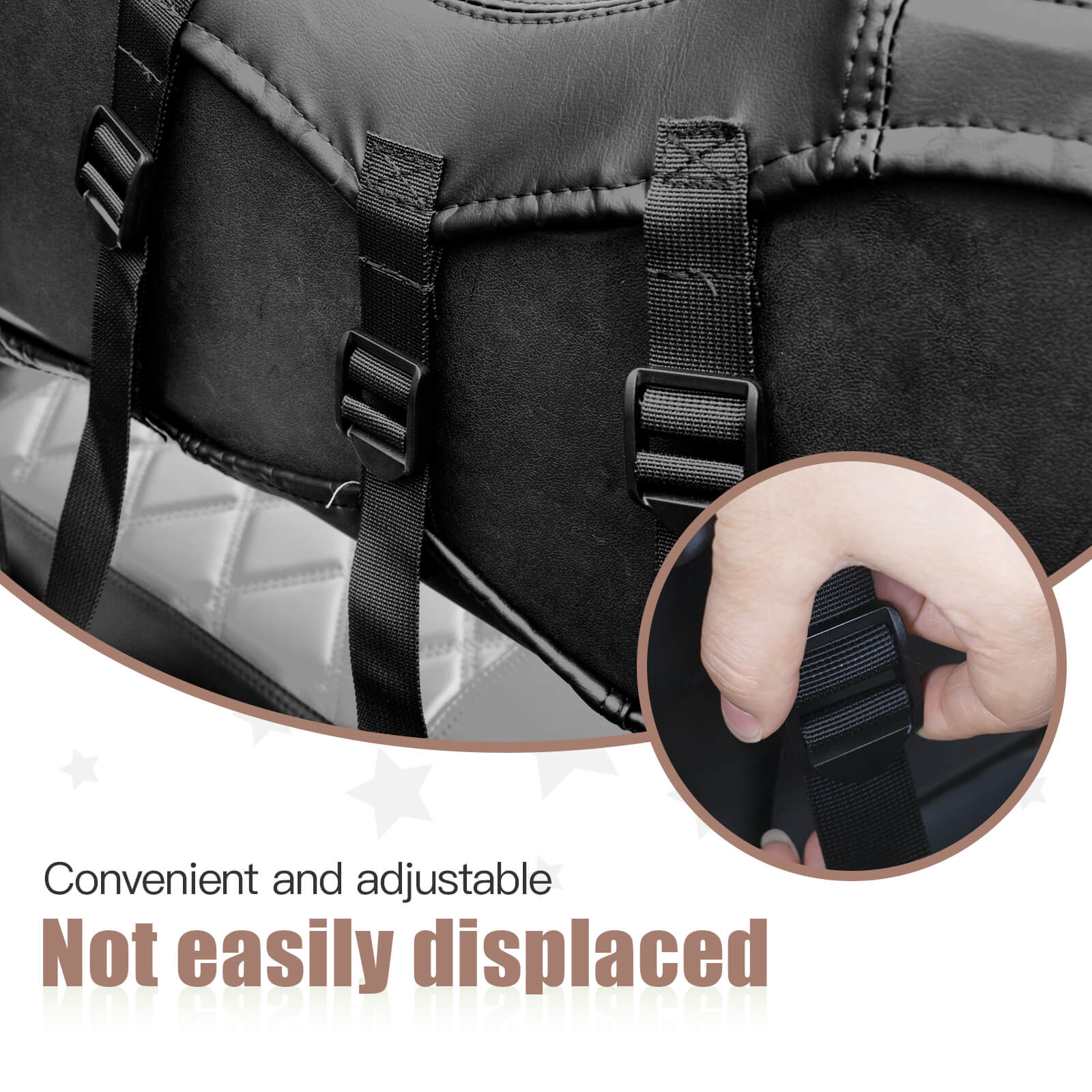Black and Brown Stitching；