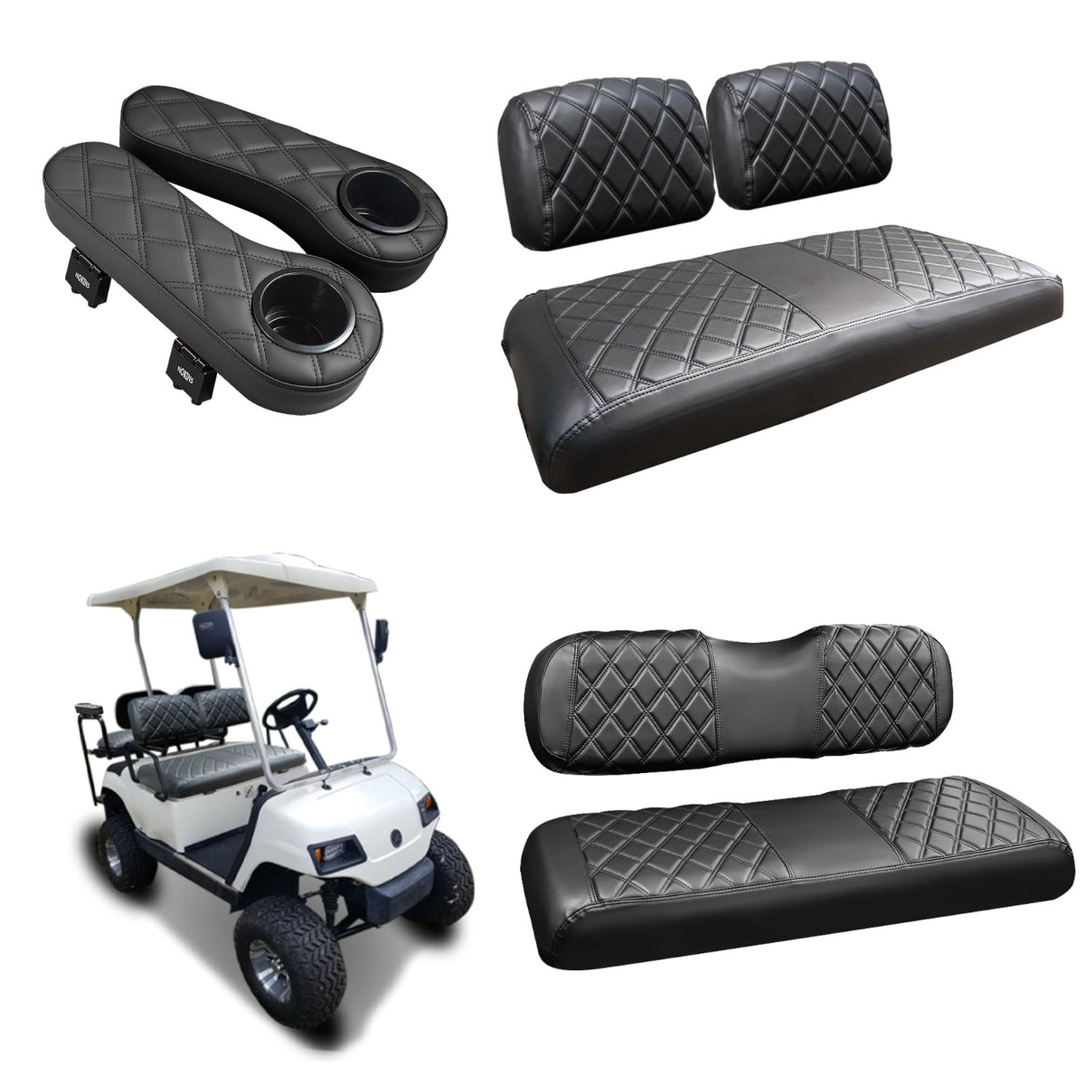 Black and Black Stitching