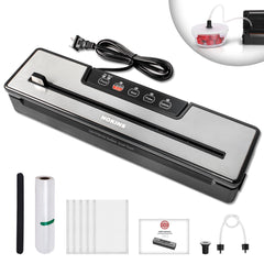 NOKINS Vacuum Sealer Machine, Silver with Suction Power Automatic Options