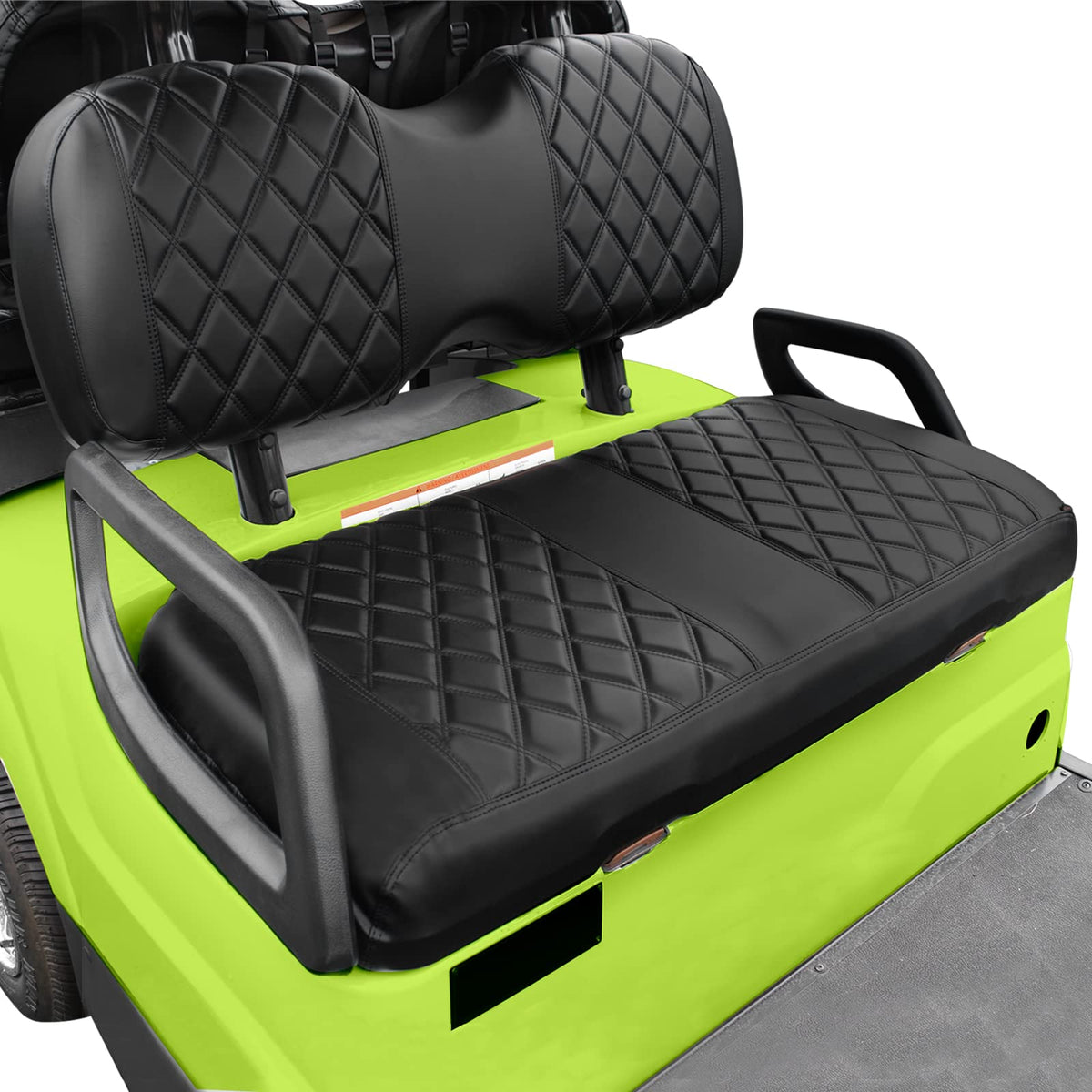 NOKINS Golf Cart Diamond Front and Rear Seat Cover,Compatible with Golf Cart i40 i40L Model and Advanced EV, EV1 4, EV1 4L Model Seat Kit, No Staples Required, Vinyl Replace Onward Seat Cover